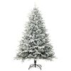 vidaXL Árbol de Navidad artificial con nieve PVC y PE verde 240 cm