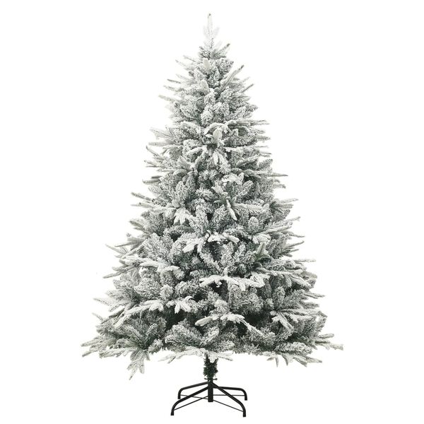 vidaXL Árbol de Navidad artificial con nieve PVC y PE verde 240 cm