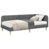 vidaXL Estructura de cama en esquina Gris oscuro 100 x 200 cm tela