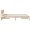 vidaXL Estructura de cama Marrón 140 x 190 cm Madera de pino macizo