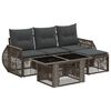 vidaXL Conjunto de sof&aacute;s de jard&iacute;n 5 uds. Gris y Gris Oscuro