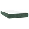 vidaXL Cama box spring con colch&oacute;n terciopelo verde oscuro 80x200 cm