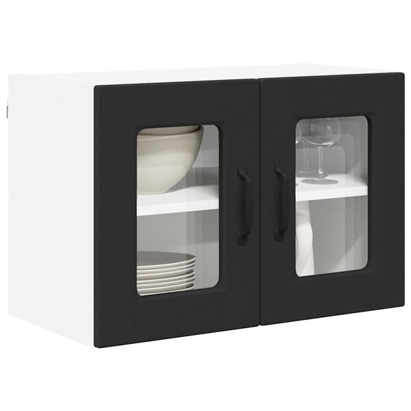 vidaXL Armario de cocina mural con estante 2 pcs Negro 60 x 31 x 40 cm