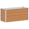 vidaXL Arriate elevado Marr&oacute;n Claro 100 x 40 x 45 cm Acero Galvanizado