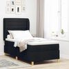 vidaXL Cama con Somier y Colch&oacute;n Gris Oscuro 90x190 cm de Tela Negro