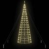 vidaXL Árbol de Navidad LED con estacas de tierra Dorado 400 cm Hierro