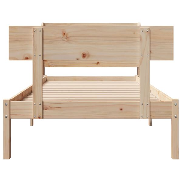vidaXL Estructura de cama sin colchón madera maciza de pino 90x200 cm