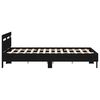 vidaXL Estructura de cama con LED Roble Negro 140 x 200 cm