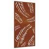 vidaXL Adorno de pared de jard&iacute;n acero corten dise&ntilde;o de hoja 105x55 cm