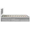 vidaXL Estructura de cama con cabecera Gris Sonoma 135 x 190 cm