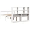 vidaXL Cama con estanter&iacute;a sin colch&oacute;n madera maciza blanca 120x200 cm