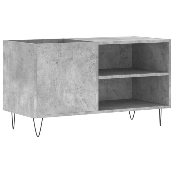 vidaXL Mueble de discos madera de ingeniería gris hormigón 85x38x48 cm