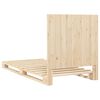 vidaXL Estructura de cama con cabecero madera maciza de pino 90x200 cm