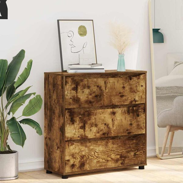 vidaXL Armario de almacenamiento Roble ahumado 80 x 31 x 81 cm