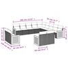 vidaXL Set sof&aacute;s de jard&iacute;n con cojines 13 piezas rat&aacute;n sint&eacute;tico gris