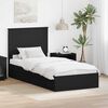 vidaXL Cama con almacenamiento Negro 90 x 190 cm Madera de ingenier&iacute;a