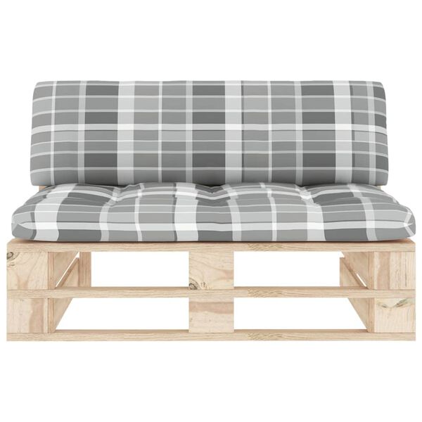 vidaXL Sofá central de palets para jardín madera pino impregnada