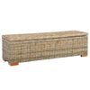 vidaXL Caja de almacenaje rat&aacute;n kubu y madera maciza mango 120 cm