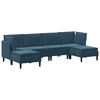 vidaXL Juego de muebles de sal&oacute;n 6 uds. Azul Terciopelo