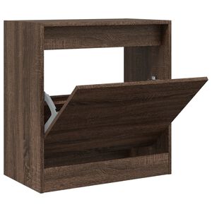 vidaXL Zapatero de madera de ingenier&iacute;a marr&oacute;n roble 60x34x63,5 cm