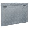 vidaXL Caja de aluminio 70x24x42 cm forma trapezoide plateada
