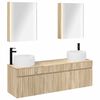 vidaXL Juego de Muebles de Ba&ntilde;o 5 pcs Roble Sonoma 53 x 15,5 x 70 cm