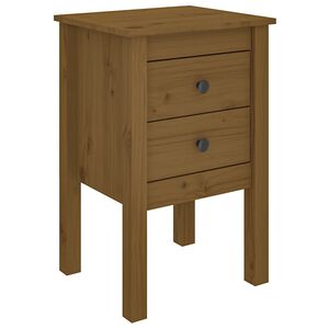 vidaXL Mesita de noche madera maciza de pino marr&oacute;n miel 40x35x61,5 cm