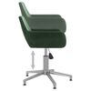 vidaXL Sillas de comedor giratorias 6 unidades terciopelo verde oscuro