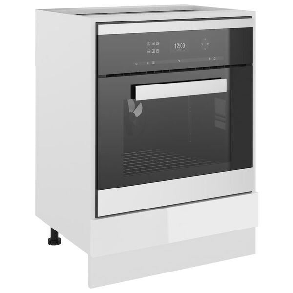 vidaXL Mueble para horno "Riga" blanco brillante 60x46x81,5 cm madera de ingeniería