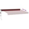 vidaXL Toldo retr&aacute;ctil autom&aacute;tico con LEDs burdeos 350x250 cm