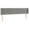 vidaXL Cabecero de terciopelo gris claro 183x16x78/88 cm