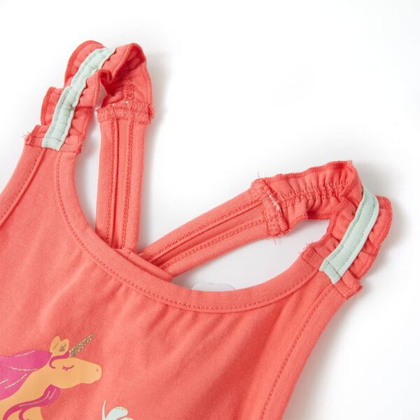 Camiseta de tirantes infantil color coral 140