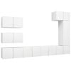 vidaXL Set de muebles de sal&oacute;n TV 8 piezas madera de ingenier&iacute;a blanco