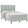 vidaXL Cama tipo Box Spring Gris claro 160 x 200 cm Terciopelo