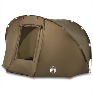 vidaXL Tienda de pesca 5 personas impermeable verde oliva