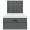 vidaXL Estructura cama otomana colchón tela gris oscuro 90x190cm