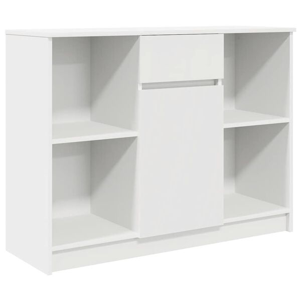 vidaXL Aparador con caj&oacute;n blanco 101x35x76 cm madera de ingenier&iacute;a