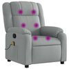 vidaXL Sill&oacute;n reclinable de masaje con tela gris claro