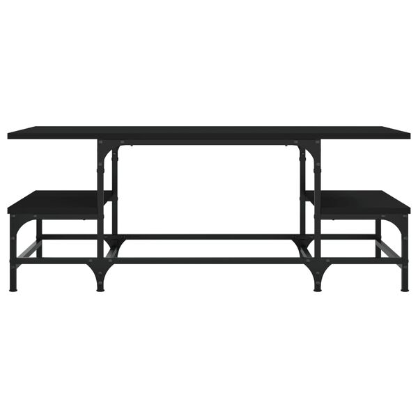 vidaXL Mesa de centro madera contrachapada negro 100x50,5x40 cm