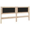 vidaXL Cabecero tapizado Marr&oacute;n 180 cm Madera de pino macizo