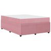 vidaXL Estructura de cama con colch&oacute;n Rosa 140 x 200 cm tela