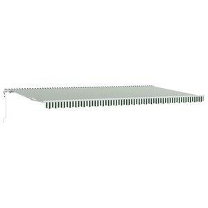 vidaXL Toldo retr&aacute;ctil Verde y blanco 600 x 300 cm Tela y Aluminio