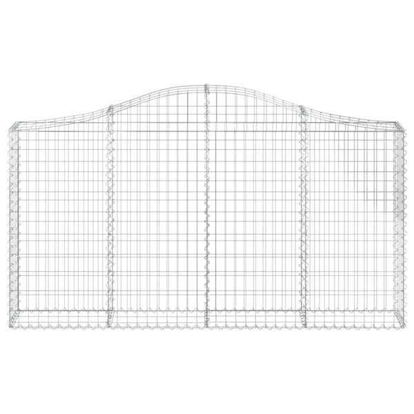 vidaXL Cestas de gaviones 5 uds forma de arco hierro 200x30x100/120 cm