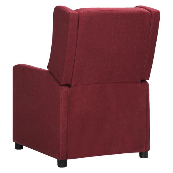 vidaXL Sill&oacute;n reclinable de tela rojo tinto