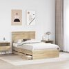 vidaXL Estructura de cama Roble Sonoma 120 x 190 cm Madera Ingenieril