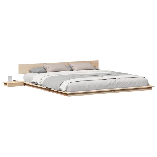 vidaXL Estructura de cama Marr&oacute;n 180 x 200 cm Madera