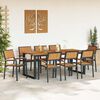 vidaXL Conjunto de Comedor de Jard&iacute;n 9 pcs Negro