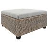 vidaXL Otomana de hierba marina 65x65x40 cm gris