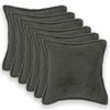 vidaXL Funda de almohada 6 uds. HOUTEN Gris oscuro 40 x 40 cm Boucl&eacute;