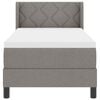 vidaXL Cama tipo Box Spring con colch&oacute;n Taup&eacute; 200 x 80 cm Poli&eacute;ster
